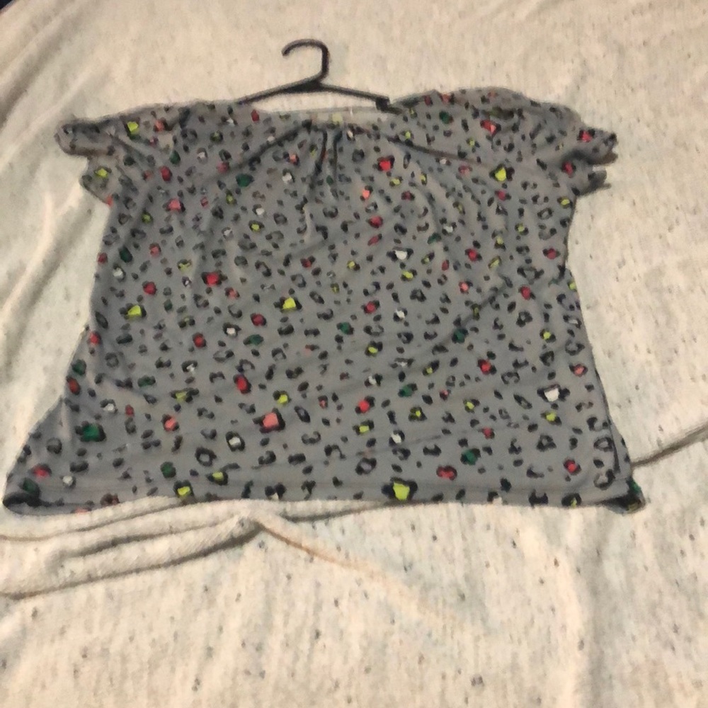 Gray leopard colored blouse. Worthington